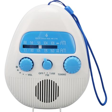 Radio de Douche étanche sur Le FM Hanging Wireless Shower Radio avec Haut-Parleur Construit pour Les Salles de Bains à L'extérieur (1/5)
