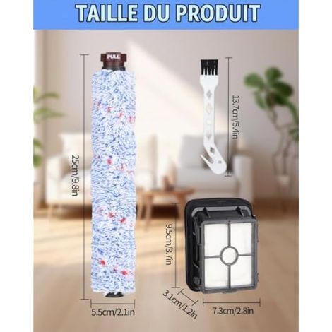 Accessoires Bissell CrossWave 3 en 1, 4 Brosses et 4 Filtres, 1866/1785 (1/4)
