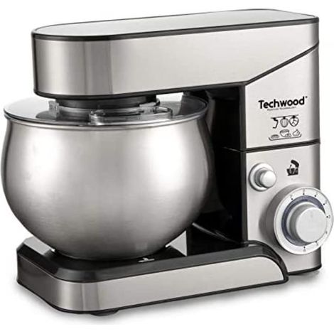 Robot Pâtissier, Robot Pâtissier Multifonctions avec Bol en Acier 5 L, 1000 W, INOX (1/5)