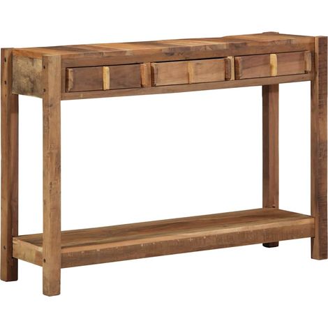Table console,Table d'appoint,Bout de canapé,Meuble d'entrée Marron 107 x 33 x 76 cm Bois Recyclé Solide (1/5)