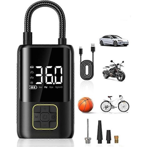 Gonfleur de pneus pour vélo, moto, ballons, compresseur d'air portable (1/4)