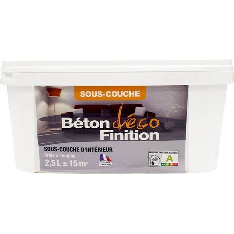 Sous-couche Béton Ciré DEFI murs et mobiliers Conditionnement: 2,5 Litres