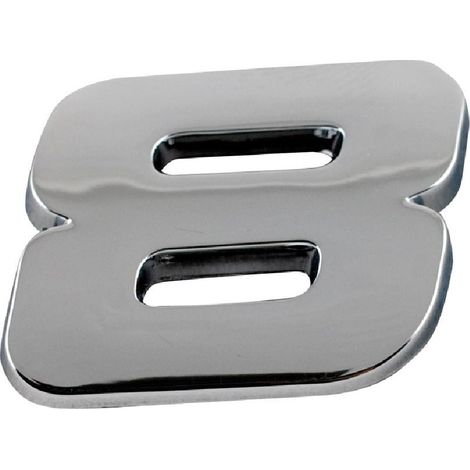 Sticker 3D Chrome - Numero 8- 23x27mm