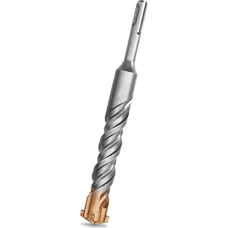 Foret SDS Plus 25mm x 200mm, Idéal pour Percer Dans le Béton, Brique, Pierre, Maçonnerie - 4 pointes en carbure, Accessoire Marteau Burineur (1/5)