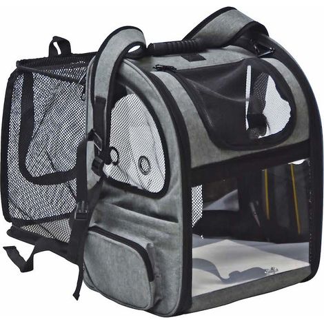 Le Poisson Qui Jardine – Sac de transport pour chien pliable extensible – Charge max 6 kg – Dimensions 27 x 35,5 x 41,5 cm – Doublure respirante et fenêtre en maille (1/5)