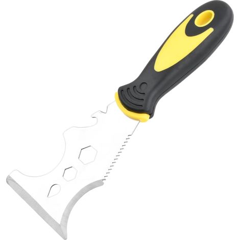 15 en 1 Grattoir à Peinture, Outil de Peinture Polyvalent, Multi-usage Acier Inoxydable Couteau à Mastic, Grattere de Peinture avec Poignée pour Grattoir, Extracteur de Clous, et Plus Encore (1/5)