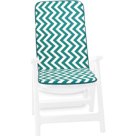 Cuscino Sedia Poltrona Morbido Coprisedia Zig Zag Giardino Interno Esterno 100% Made In Italy - Rosso