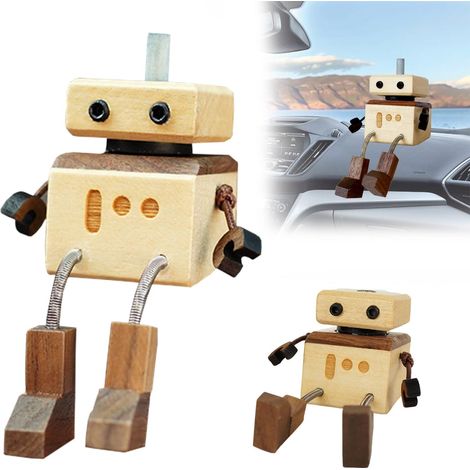 Figura de aroma a madera para coche, figura de hombre de madera con aroma a coche, figura de coche de madera divertida, figura de hombre de madera con vibración, figura de coche de hombre con aroma a  (1/5)