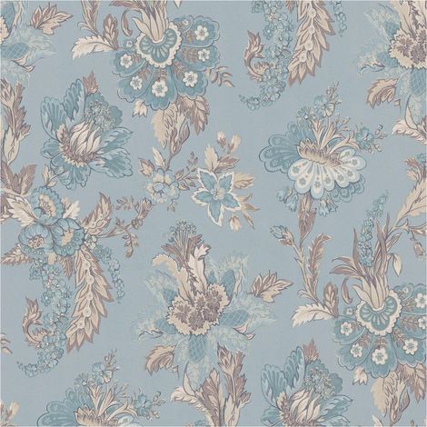 Erismann Edward Duck Egg Wallpaper Floral Botanical Elegant Feature Wall Bedroom