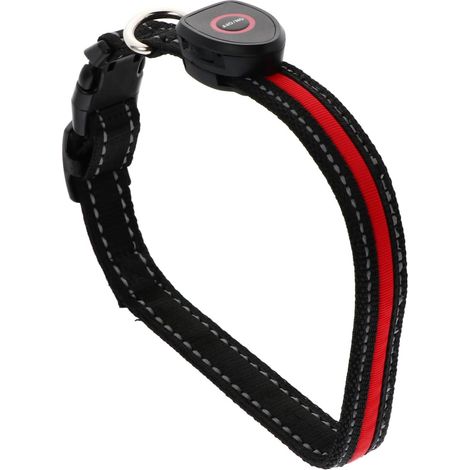 USB Rechargeable Light-Up Dog Collar with Adjustable Light Modes - Keep Your Dog Safe at Night - Red (1/5)