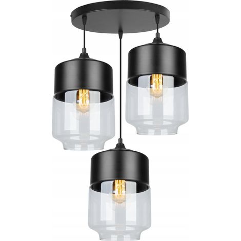 LÁMPARA DE TECHO COLGANTE, PLAFÓN DE CRISTAL, LÁMPARA LED (1/5)