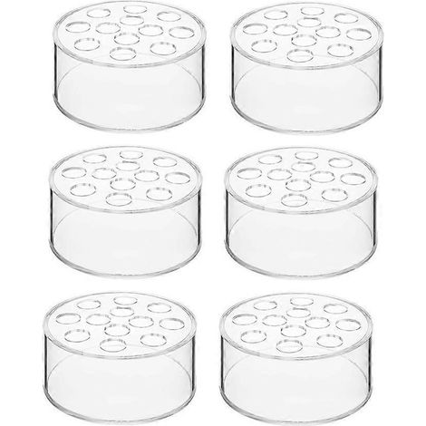 Vase simple pour la maison, vase de table de mariage, rond transparent à 12 trous -- (1/5)