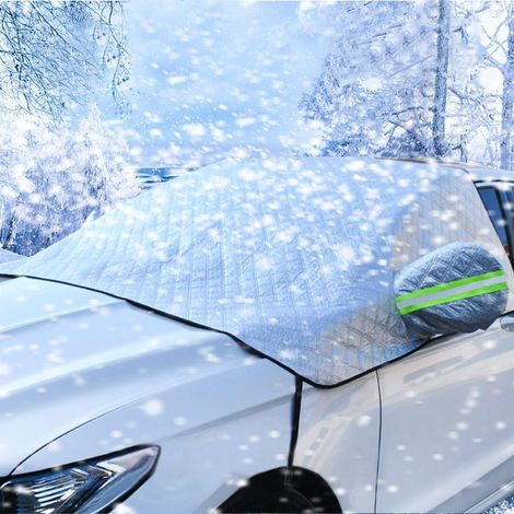 Couverture Pare Brise Voiture, Protection Pare Brise Hiver, Protege Pare Brise, Universelle pour Voiture Anti Givre, Neige, Glace, Pluie et Soleil UV, Repliable Voiture Couverture(235 153cm) (1/5)
