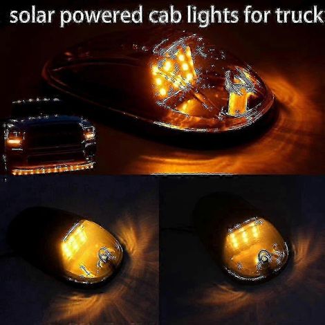 Luces solares para cabina de camión, 5 luces LED para cabina, luces de posición LED para techo de cabina, luces de posición inalámbricas para techo de cabina, edición 0705