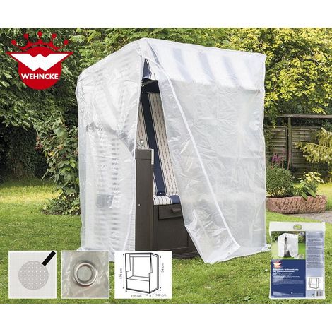 Schutzhülle für Strandkörbe B 125 x T 90 x H 165/134 cm