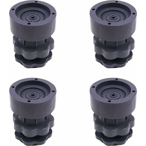 4-teiliges Set universeller, verstellbarer Gummidämpfer für Waschmaschinen, Trockner und Kühlschränke