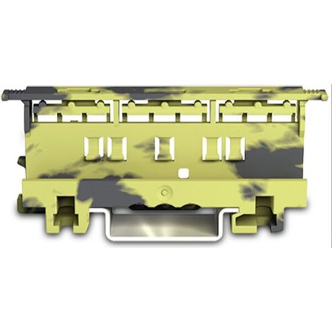 WAGO Befestigungsadapter Serie 221 - 4 mm zur Montage auf TS 35/Schraubmontage dunkelgrau-gelb 221-500/000-053