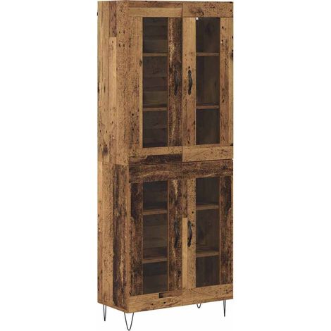 Maison Exclusive - Aparador alto Madera envejecida 69,5 x 34 x 18