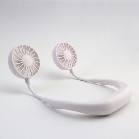 Ventilatore da collo portatile BDD, ventilatore personale a mani libere, ventilatore portatile ricaricabile tramite USB, mini ventilatore da collo, ventilatore piccolo (bianco) (1/4)