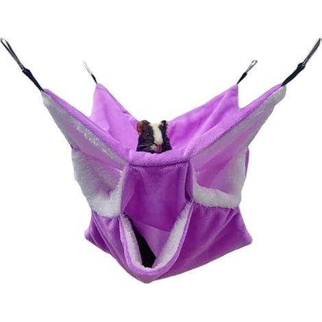 Hamac pour petit animal de compagnie, hamac triple couche en sucre, accessoires de cage pour hamster, lit confortable pour petits animaux, lit pour chinchilla perroquet, furets, rat, hamster, (1/5)