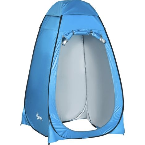 Tienda de ducha y vestidor pop-up portátil de poliéster azul 120 x 120 x 190 cm MODENUIT (1/4)