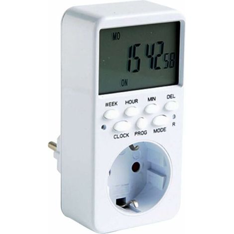 LIAIKI Digital Programmable Electronic Plug with Switch and Relay Control Plug