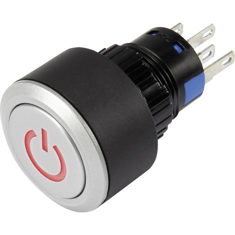 TRU COMPONENTS 1303029 LAS1-AWY-11T/R/12V/P Drucktaster 250 V/AC 3 A 1 x Aus/(Ein) tastend Rot IP65