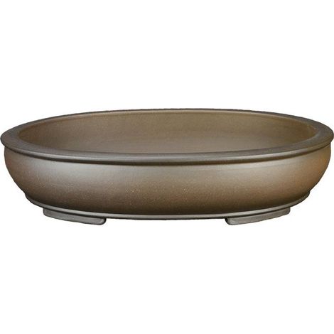 Vaso per bonsai ovale in gres 40x30,5x7,5 cm - SM015a