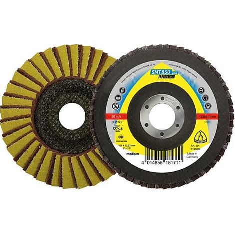 Disque de découpe à lamelles SMT 850 125 x 22,23 mm, grain 60, Contre-coudé