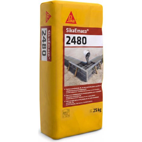 SikaEmaco®-2480 - Mortero autonivelante de reparación estructural R4 - 25 kg - Saco - Gris (1/4)