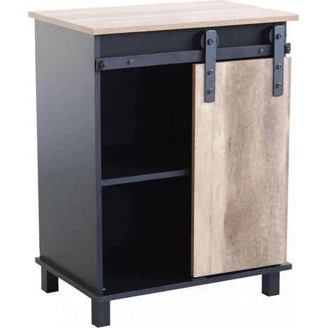 Mobile xavier 60x40x78 h cm in Legno Nero (1/5)