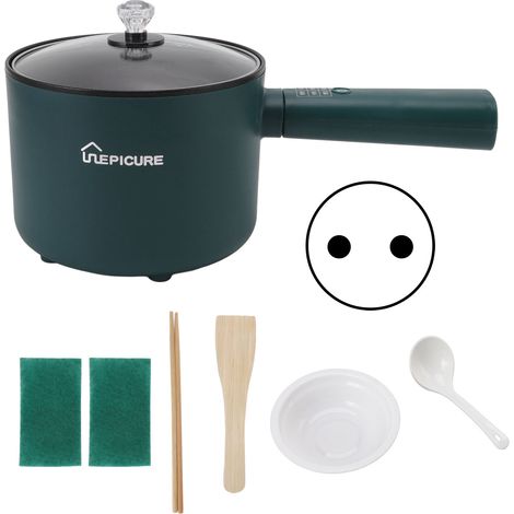 Marmite électrique verte 1,8L grande capacité anti-adhésive multifonction pour dortoir 220V UE (1/5)