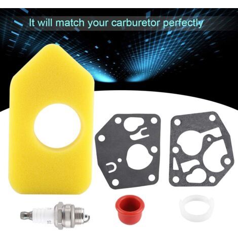 Filtro aria, guarnizione membrana carburatore, set candele d'accensione per piccoli accessori tagliaerba, kit carburatore (1/4)