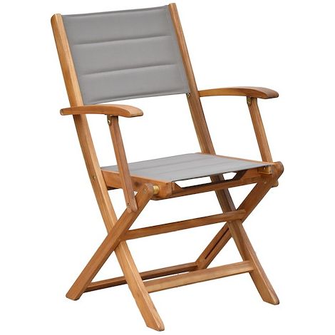 Acapulco Klappsessel 2er Set Akazie/Textil