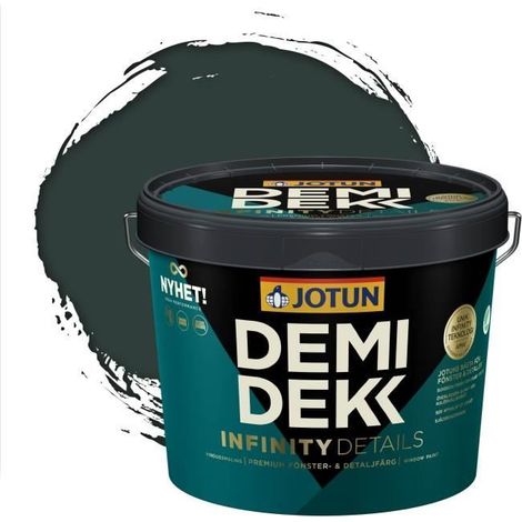 JOTUN - Peinture Bois, Lasure Opaque Satinée - RAL 6012 - Vert Noir - 3L (1/2)