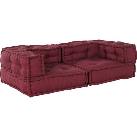 Maison Exclusive - Divano Modulare a 2 Posti Marrone Rossiccio 140x70x36 in Tessuto