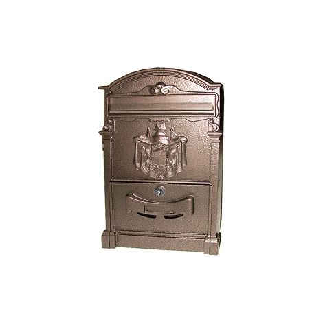 CASSETTA POSTALE ALL.VILLA GLORIA MARRONE ANT. CM.26X41X9