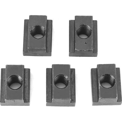 5 PCS Black Oxide Finish T Machine Nuts M8/10 fit into slots in machine tool tables (M8) (1/5)