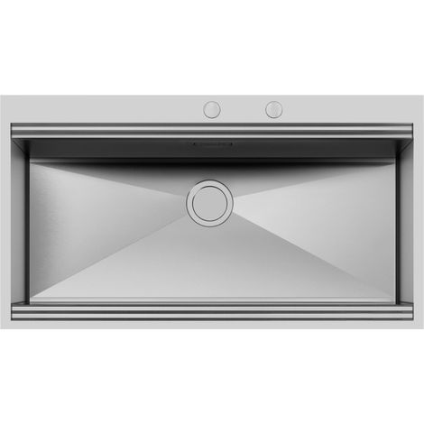 Foster Milano 1018 050 Lavabo sobre-encimera Rectangular Acero inoxidable (1/3)
