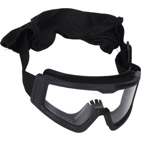 Stoßfeste UV-Schutzbrille, schwarzer Rahmen, abnehmbar, verdickt, für Radfahren, Camping und Outdoor-Radtouren. (1/5)