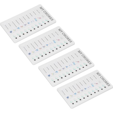 Tableau de Tâches Familial 4 Panneaux - Planificateur d'Activités Portable et Écologique pour Enfants - MYCHORES (1/5)