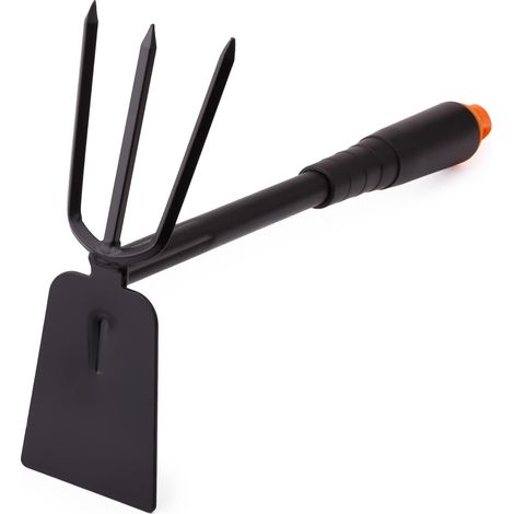 Dreizack-Gartenhacke zum Bearbeiten und Jäten von Erde – Doppelhandhacke – Handgrubber für den Garten – 7 cm breit