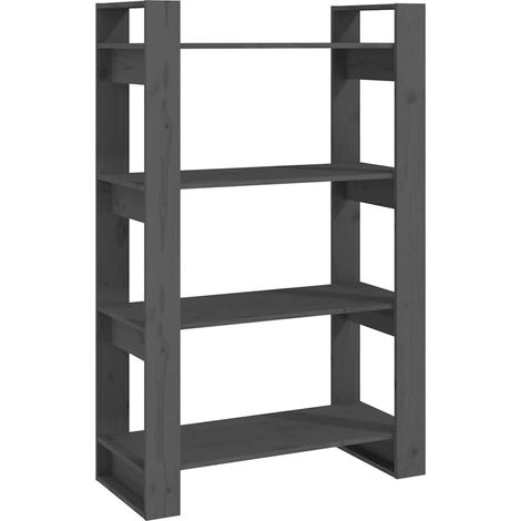 Maison Exclusive - Bücherregal/Raumteiler Grau 80x35x125 cm Massi (1/5)