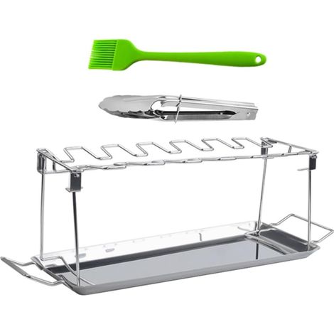 Support pour rôtir les cuisses de poulet - Acier inoxydable, pliable et facile à utiliser (1/5)