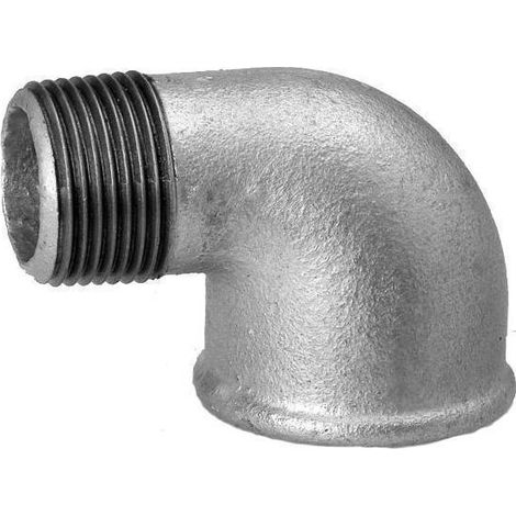 Hermann Schmidt Temperguss 92 Winkel 13092015 DN 15, 1/2", 90°, IG/AG, verzinkt (1/5)