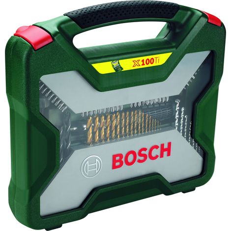 Bosch X-Line Box 100 piezas estuche de herramientas verde gris rojo