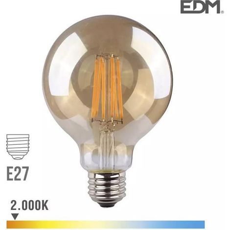 Filiyano-Ampoule LED E27 8W Globe G95 Blanc chaud (1/3)