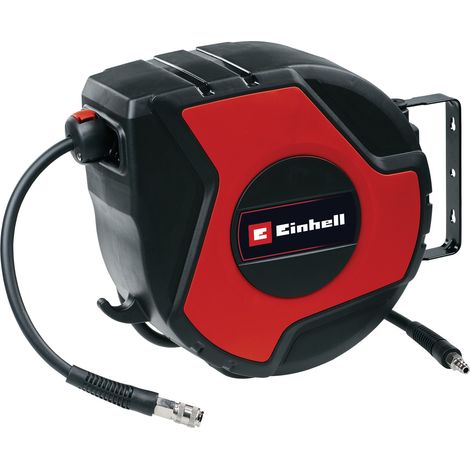 Einhell Enrouleur de tuyau pneumatique TC-PH 150 (longueur du tuyau 15 m + tuyau de raccordement de 1,5m, support mural)