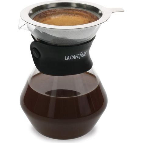 La Cafetière - Set de caraffa de vetro e dripper de caffè, 3 tazze, scatola de confezione regalo