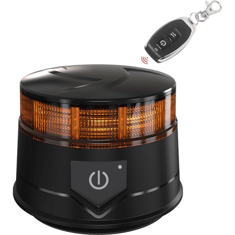 14W LED kabellose drehbare Signallampe / Warnleuchte mit Fernbedienung, Magnet und Saugnapf für Pannenhilfe